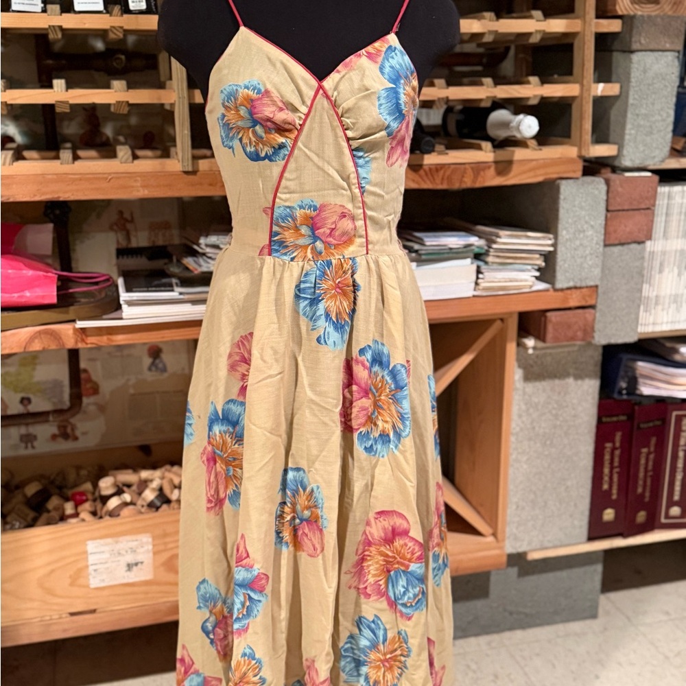 Vintage Floral Spaghetti‎ Strap Dress